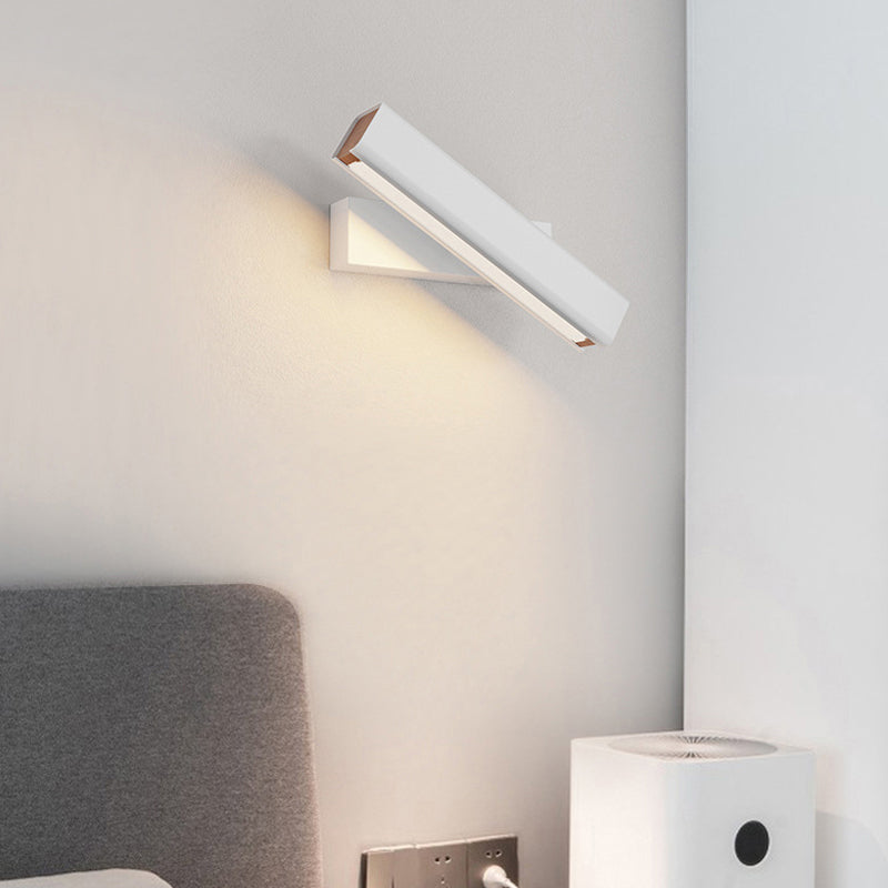 Luminária de Parede Rotativa Heri Retângulos Modernos, Preto/Branco