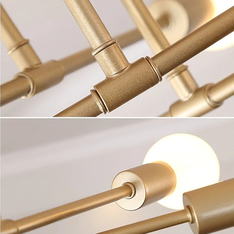 Lunil Plafon Moderno, Dourado e Preto