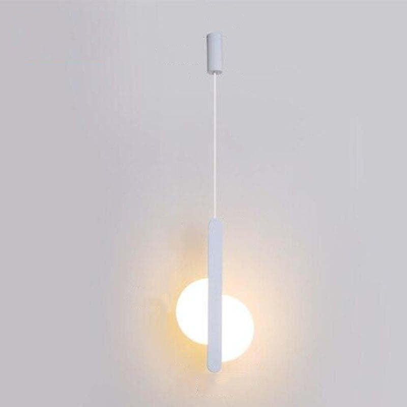 Kori Luminária Pendente LED Moderna Preto/Branco Sala de Estar