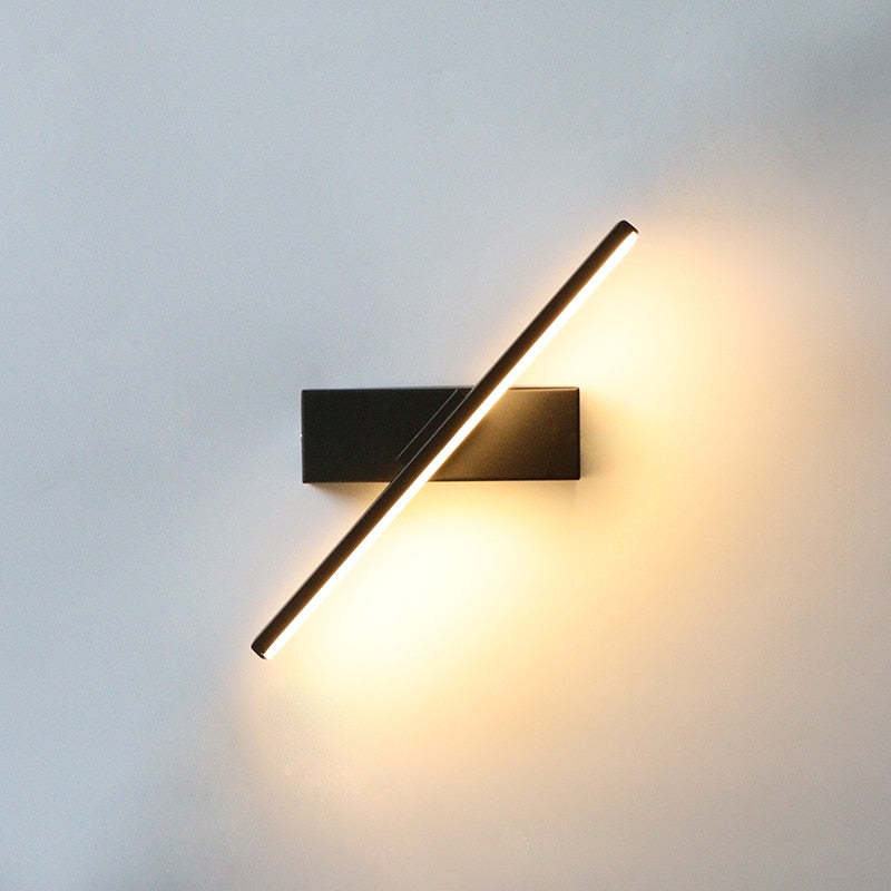 Candeeiro de Parede Rotativo Darin para Quarto, Preto/Branco
