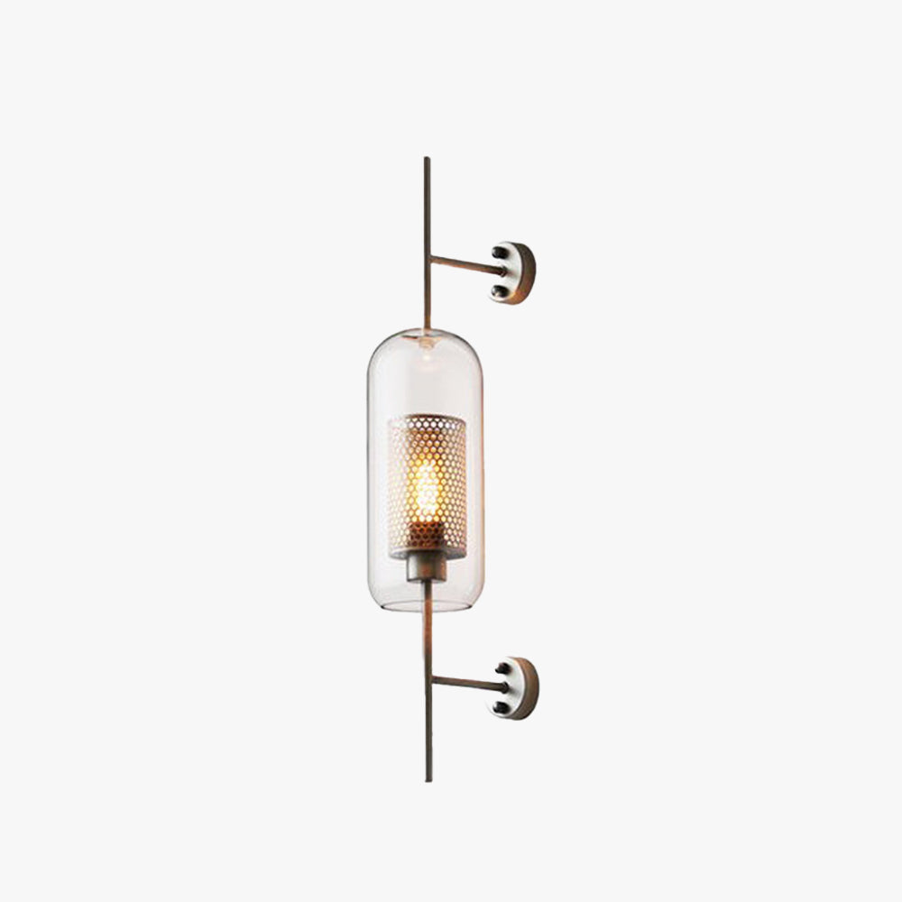 Arandela Seniq Industrial Elegante de Vidro Transparente