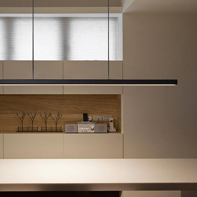 Pendente Linear Eron Minimalista Clássico Preto e Branco