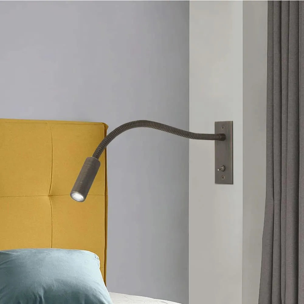 Candeeiro de Parede Ray Minimalista para Leitura com Foco Ajustável