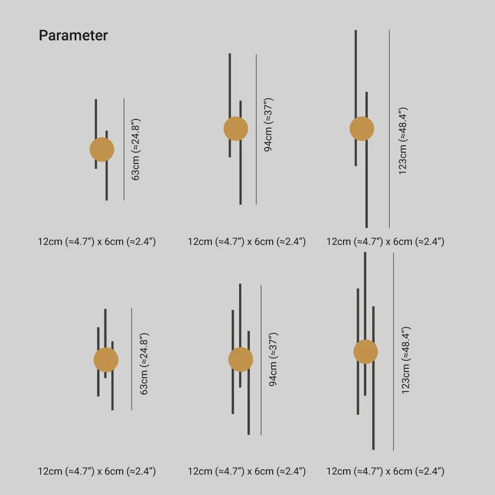 Arandela Linear Moderna Norex de 2 Cores