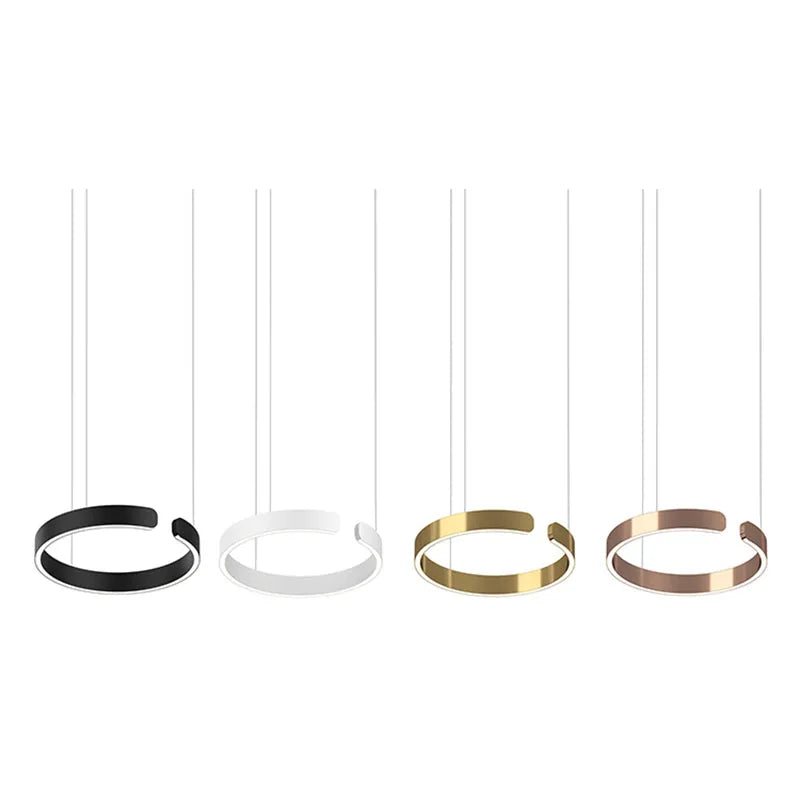 Luminária Pendente Soriel Anel LED Minimalista de Luxo