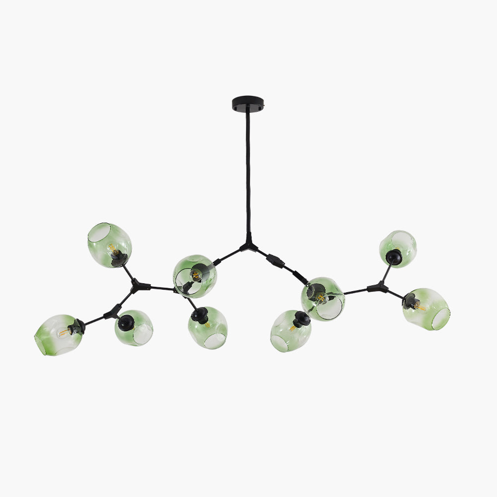 Zerin Luminária Pendente Nórdica Moderna de Vidro Bolha Transparente