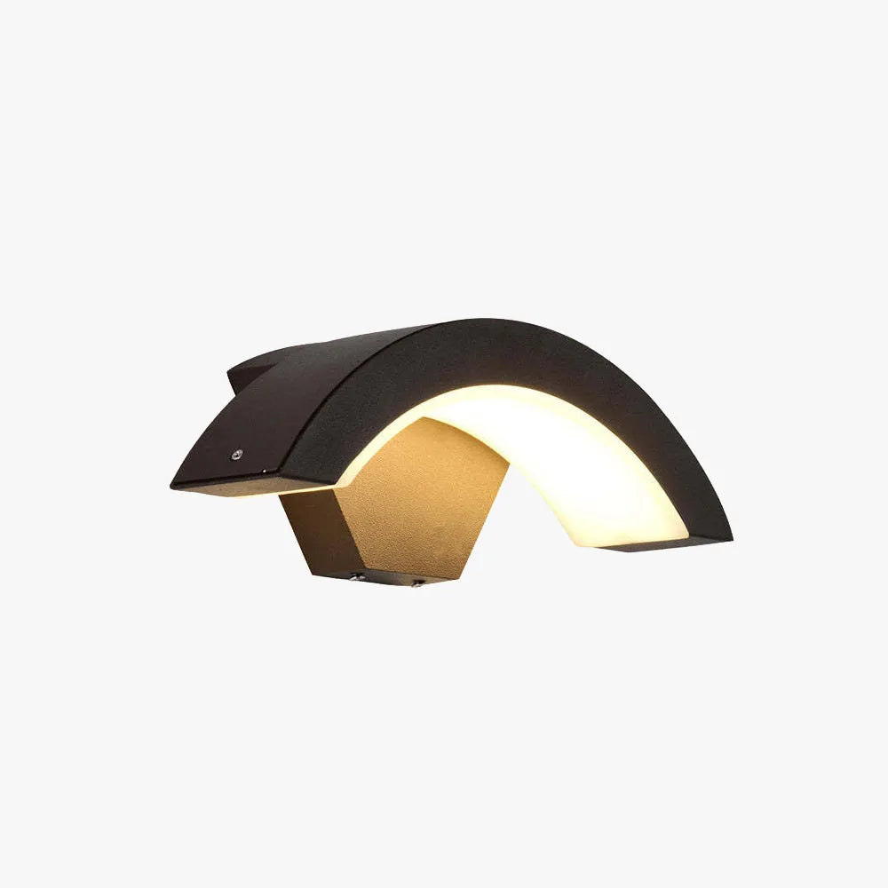 Arandela Alvyn Arco Nórdico LED Exterior Preta À Prova d'Água