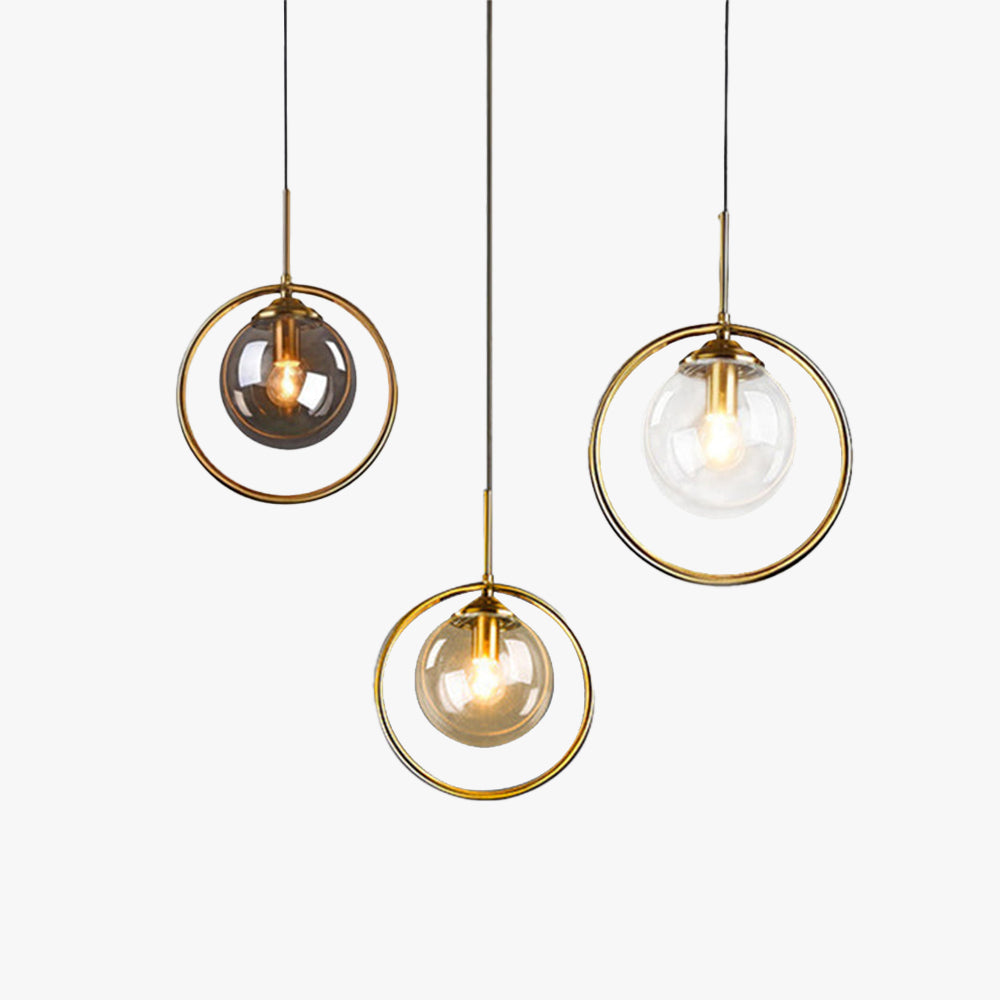 Luminária Pendente Neo de Vidro com Anel