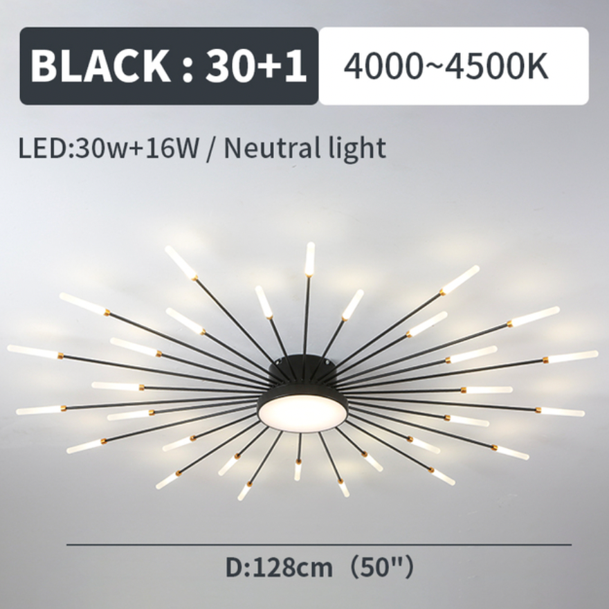 Vexor Luminária de Teto LED Moderna Efeito Fogos de Artifício