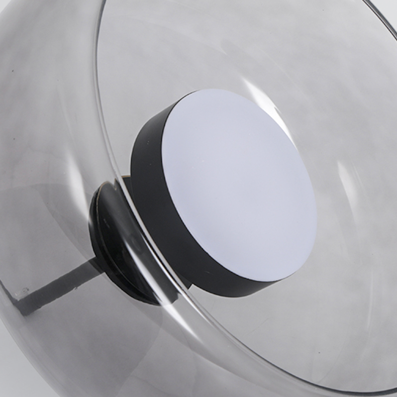 Pendente Lioren de Vidro Moderno Transparente/Fumê/Âmbar