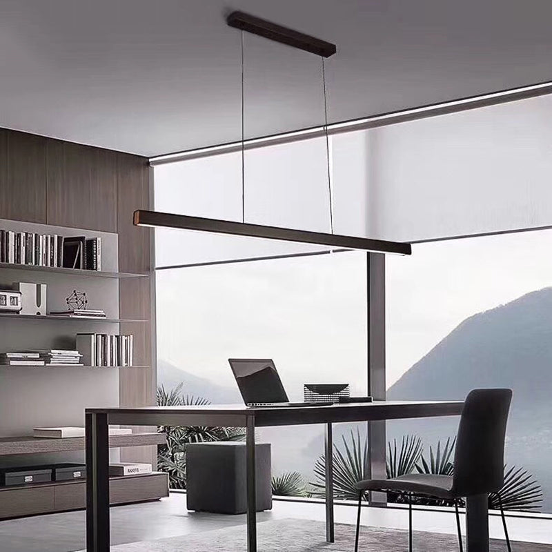 Pendente Linear Eron Minimalista Clássico Preto e Branco