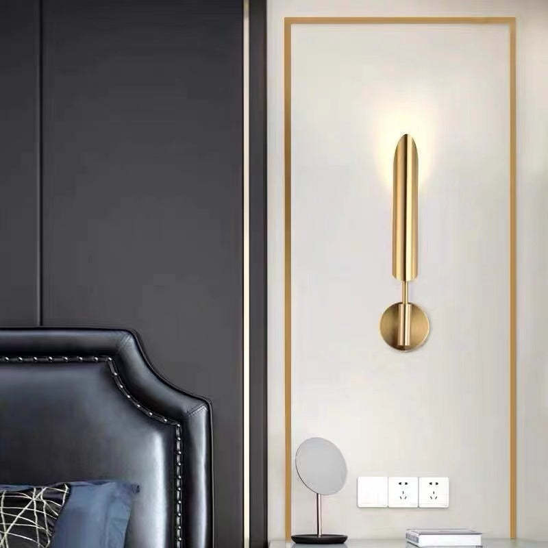 Arandela de Parede Zorva Luxuosa Dourada Dupla