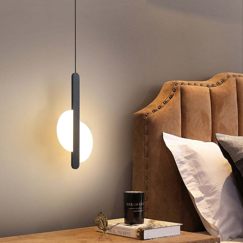 Kori Luminária Pendente LED Moderna Preto/Branco Sala de Estar