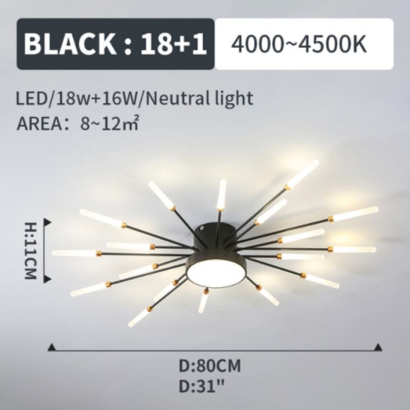Vexor Luminária de Teto LED Moderna Efeito Fogos de Artifício