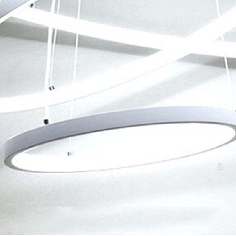 Pendente Toriq, Anel Interno Iluminado, Branco/Preto/Dourado