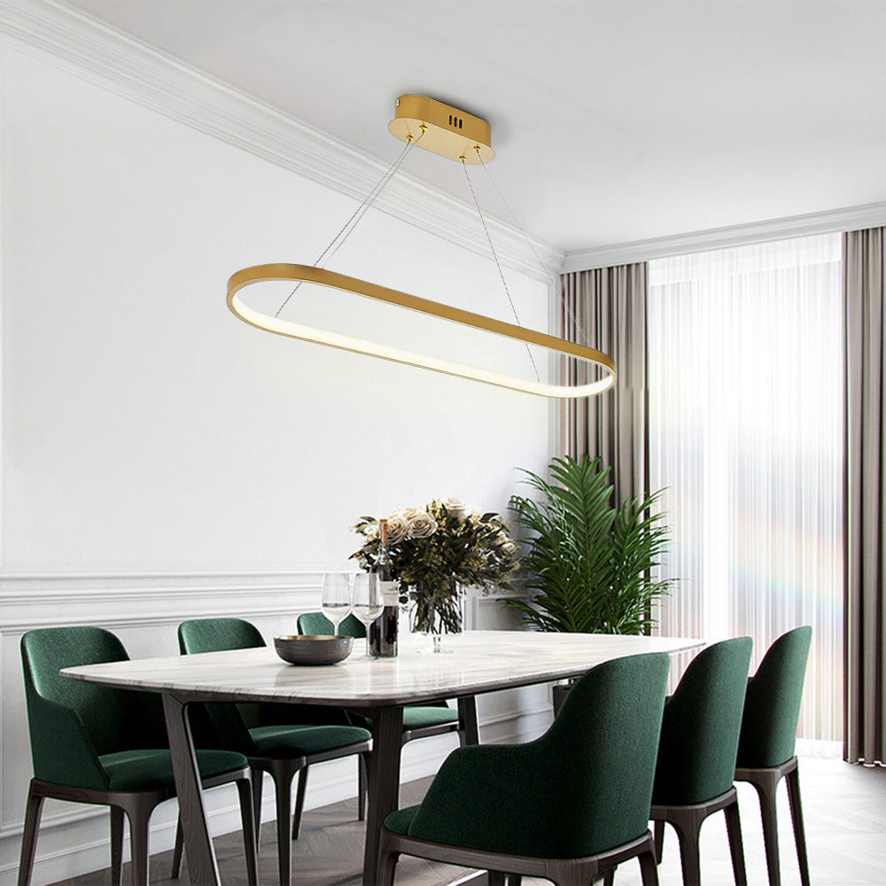 Luminária Pendente Suspensa Oval Minimalista Avenor para Interiores